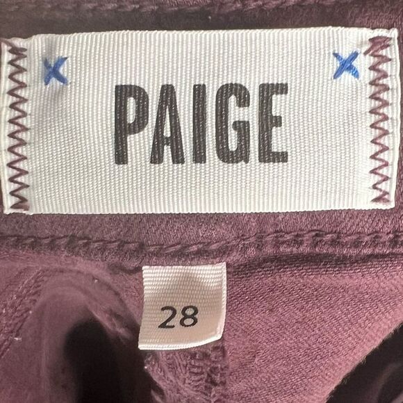 Paige Hoxton Ankle Jeans in Burgundy - Picture 6 of 16